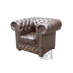 skórzany fotel w klasycznym stylu