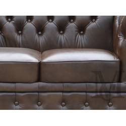 Sofa Classic Plus Chesterfield 2-osobowa - 100% skóra naturalna
