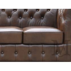 sofa skórzana z guzikami - Chesterfield