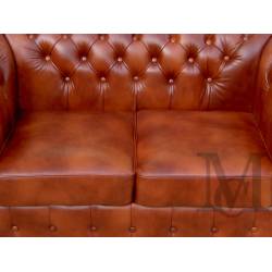 Sofa Mark Chesterfield 2-osobowa 100% skóra naturalna