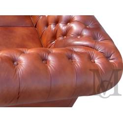 Sofa Mark Chesterfield 2-osobowa 100% skóra naturalna