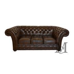 Sofa Chesterfield Windchester 3-osobowa - 100% skóra naturalna